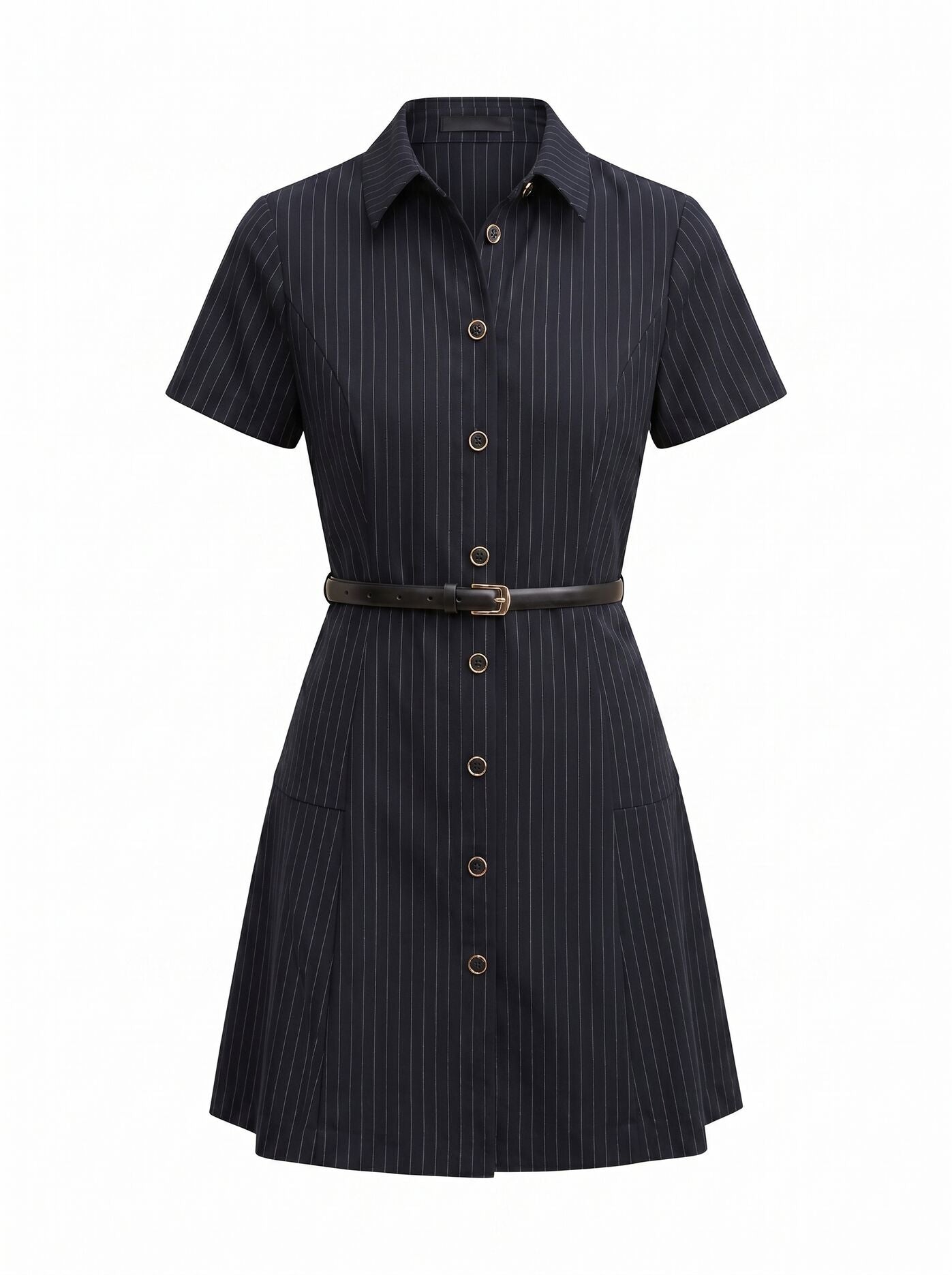 Gigi Pleated Button Down Mini Dress Forever New