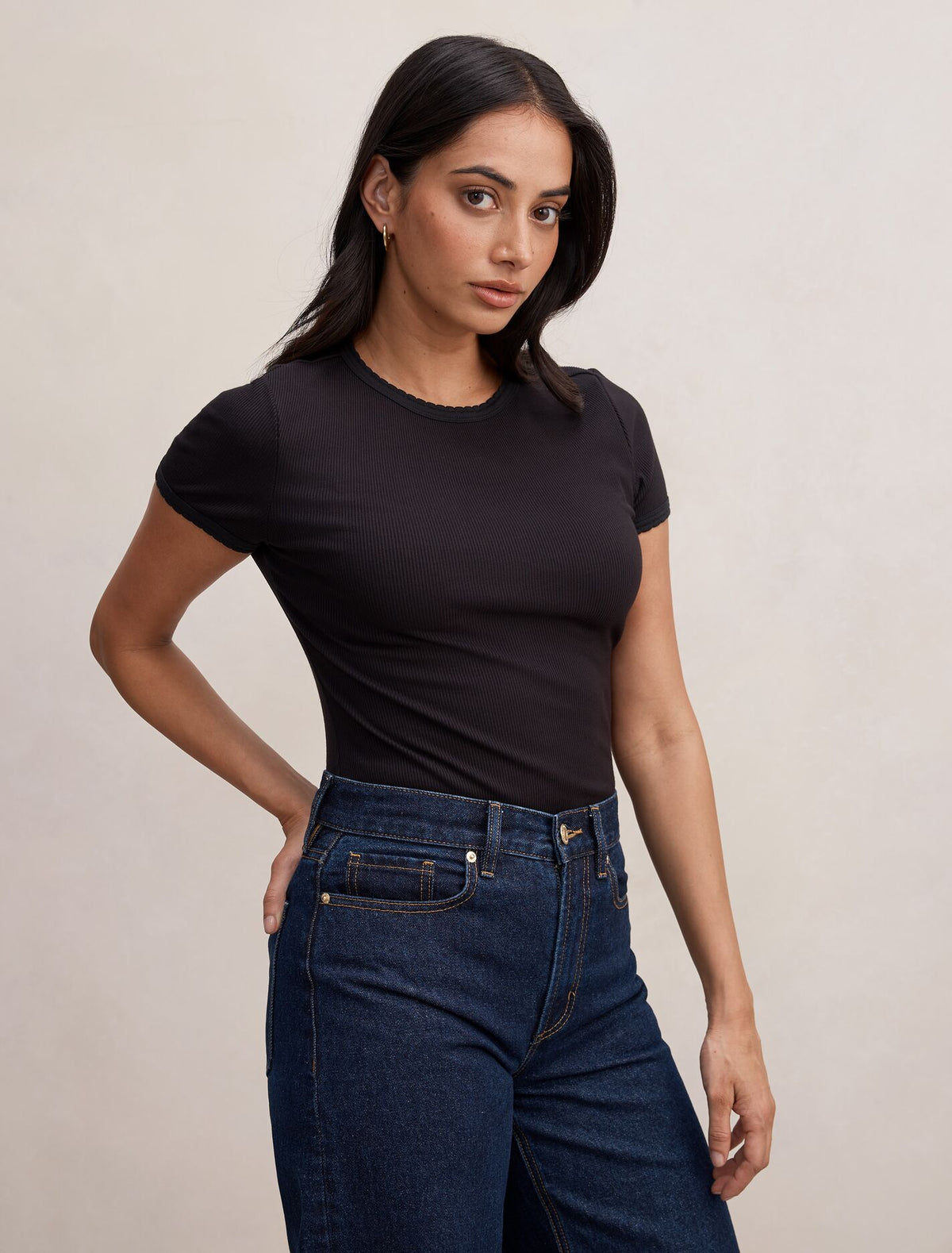 Rani Stitch Detail T-Shirt Forever New