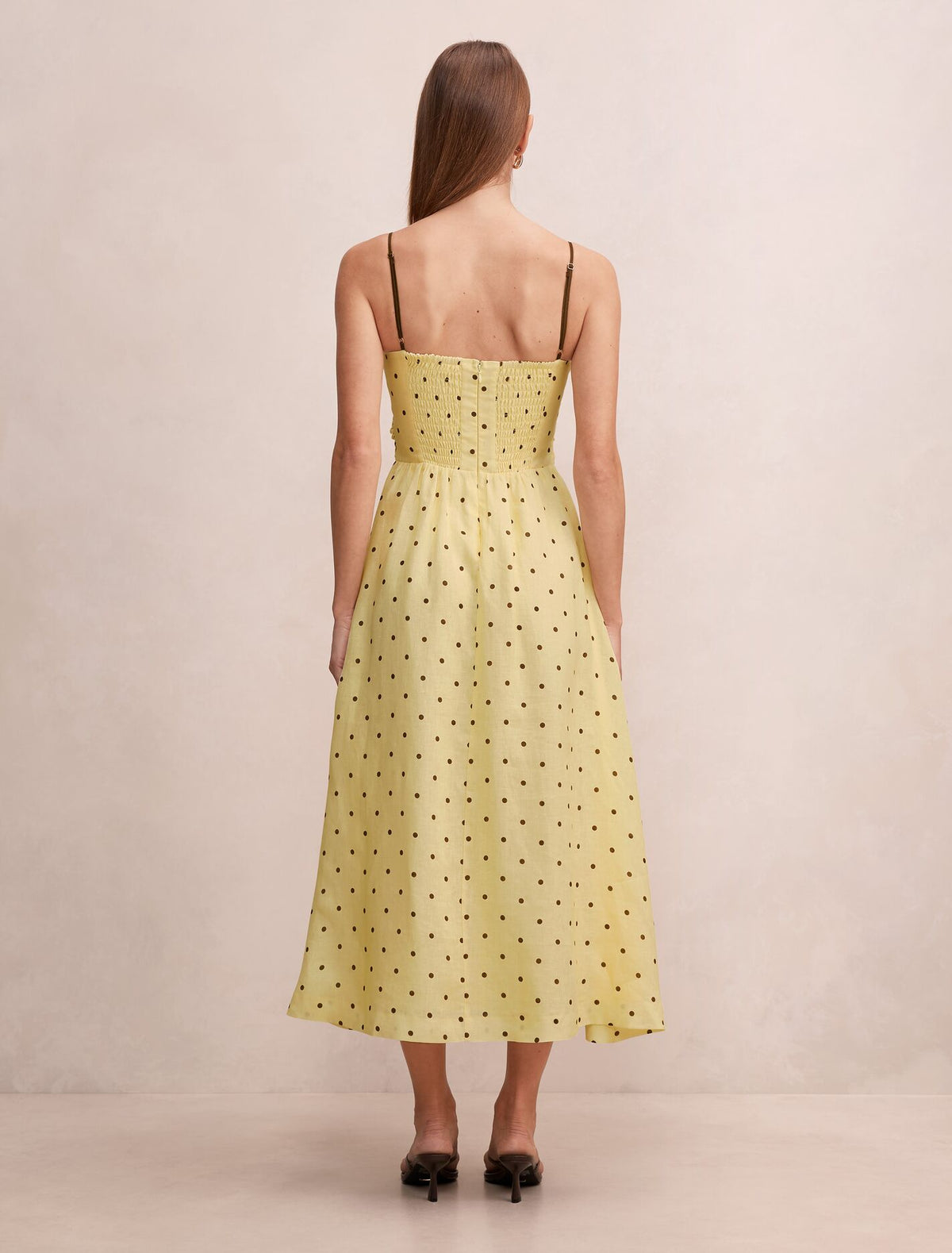 Isabella Tie Front Linen Midi Dress Forever New