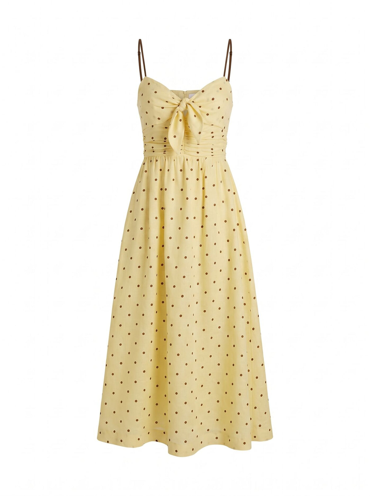 Isabella Tie Front Linen Midi Dress Forever New