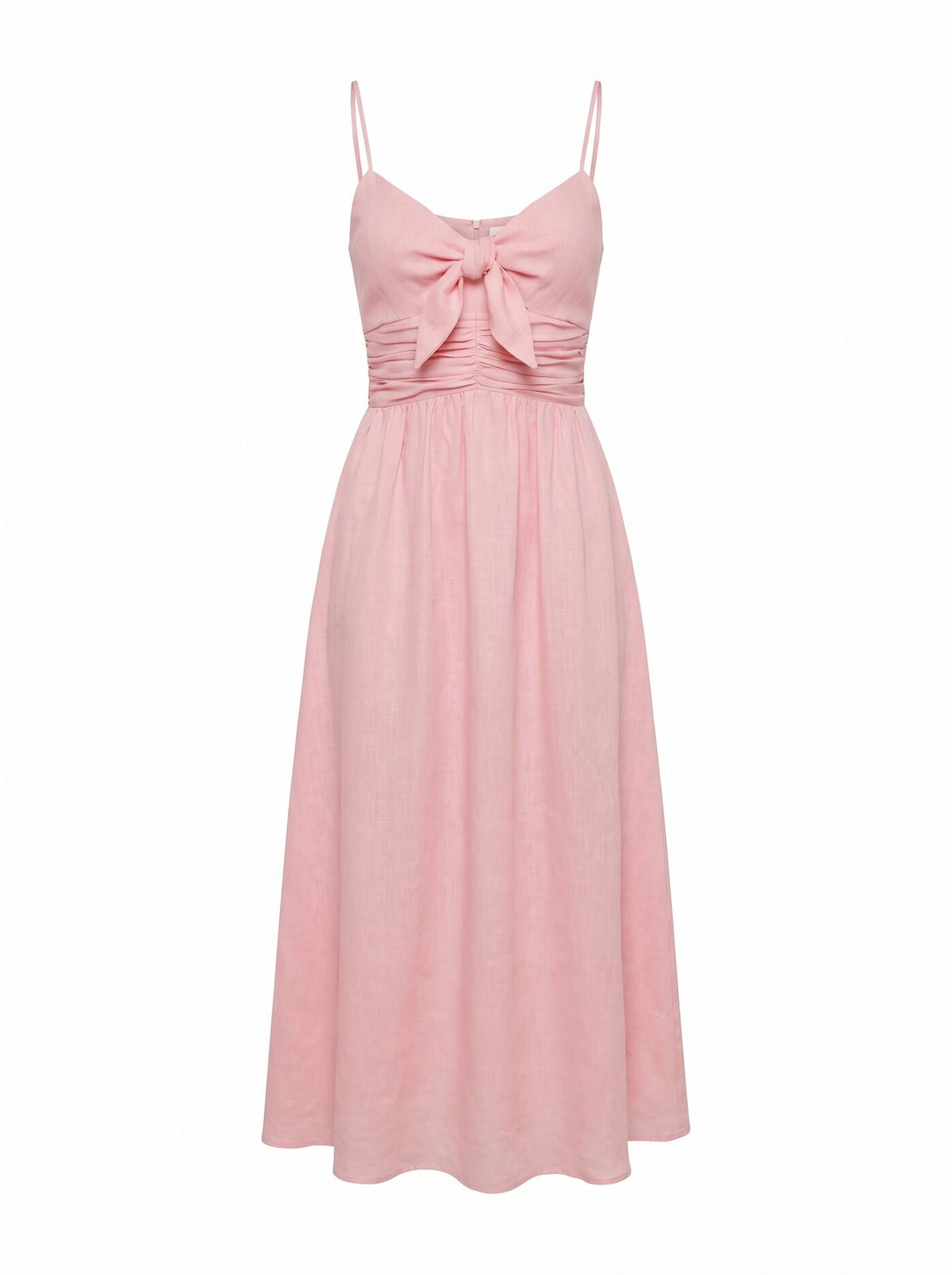 Isabella Tie Front Linen Midi Dress Forever New