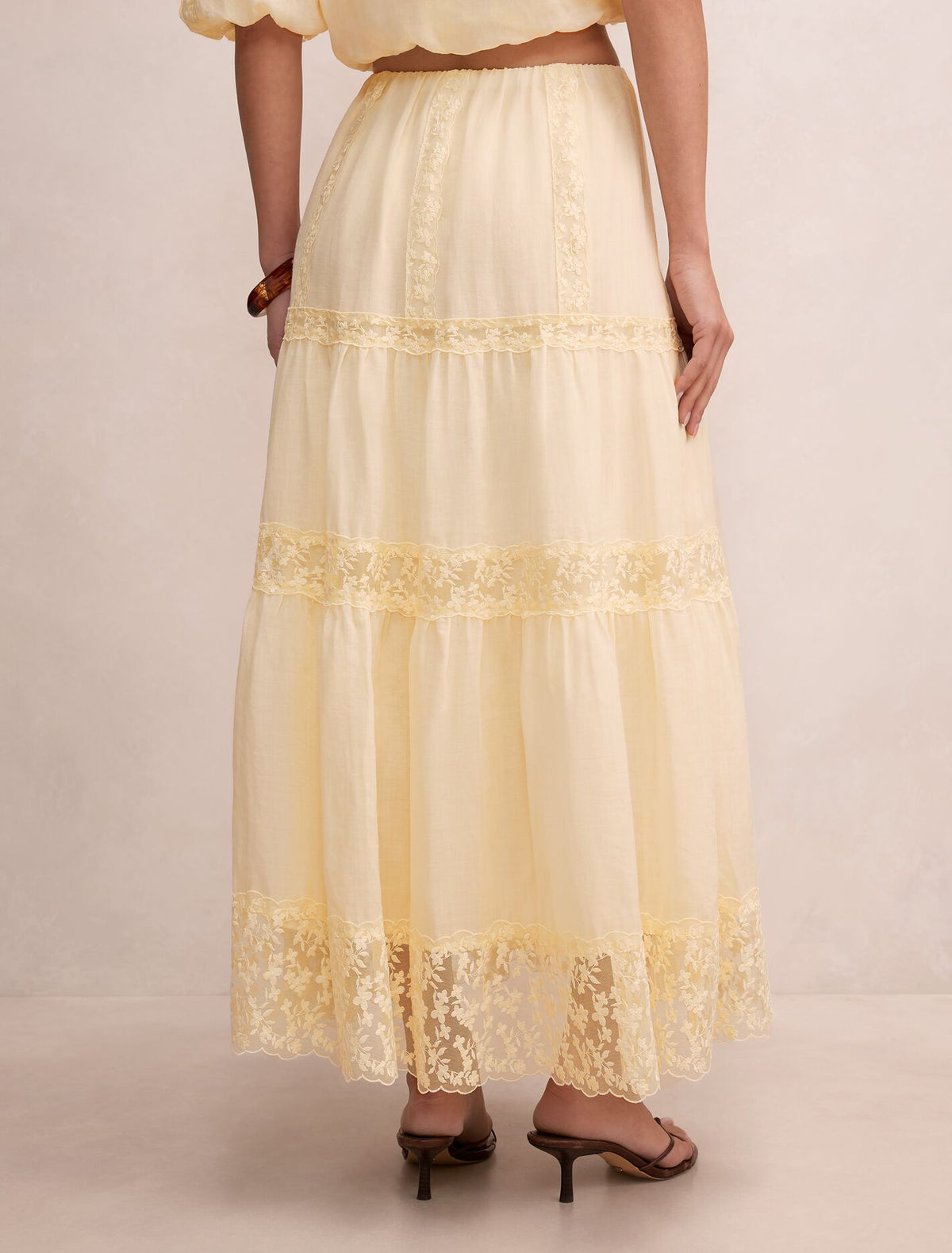 Naomi Elastic Maxi Skirt Forever New