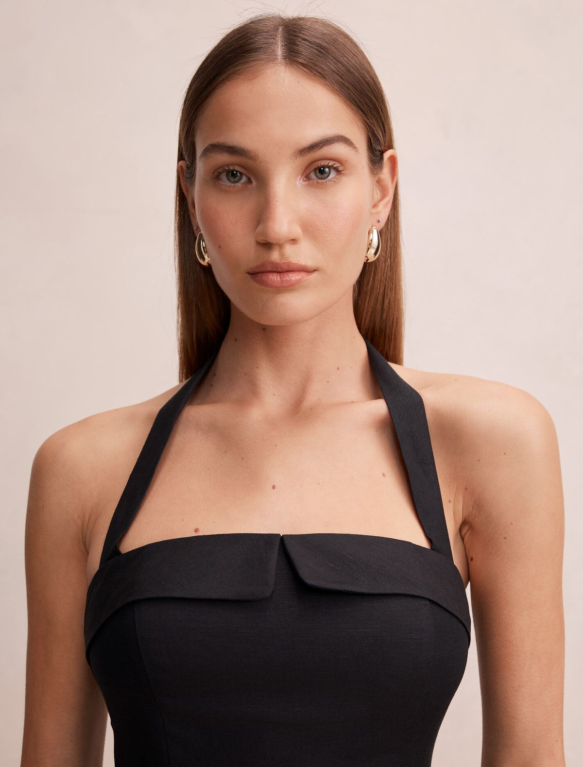 Rue Halter Linen Mini Dress Forever New
