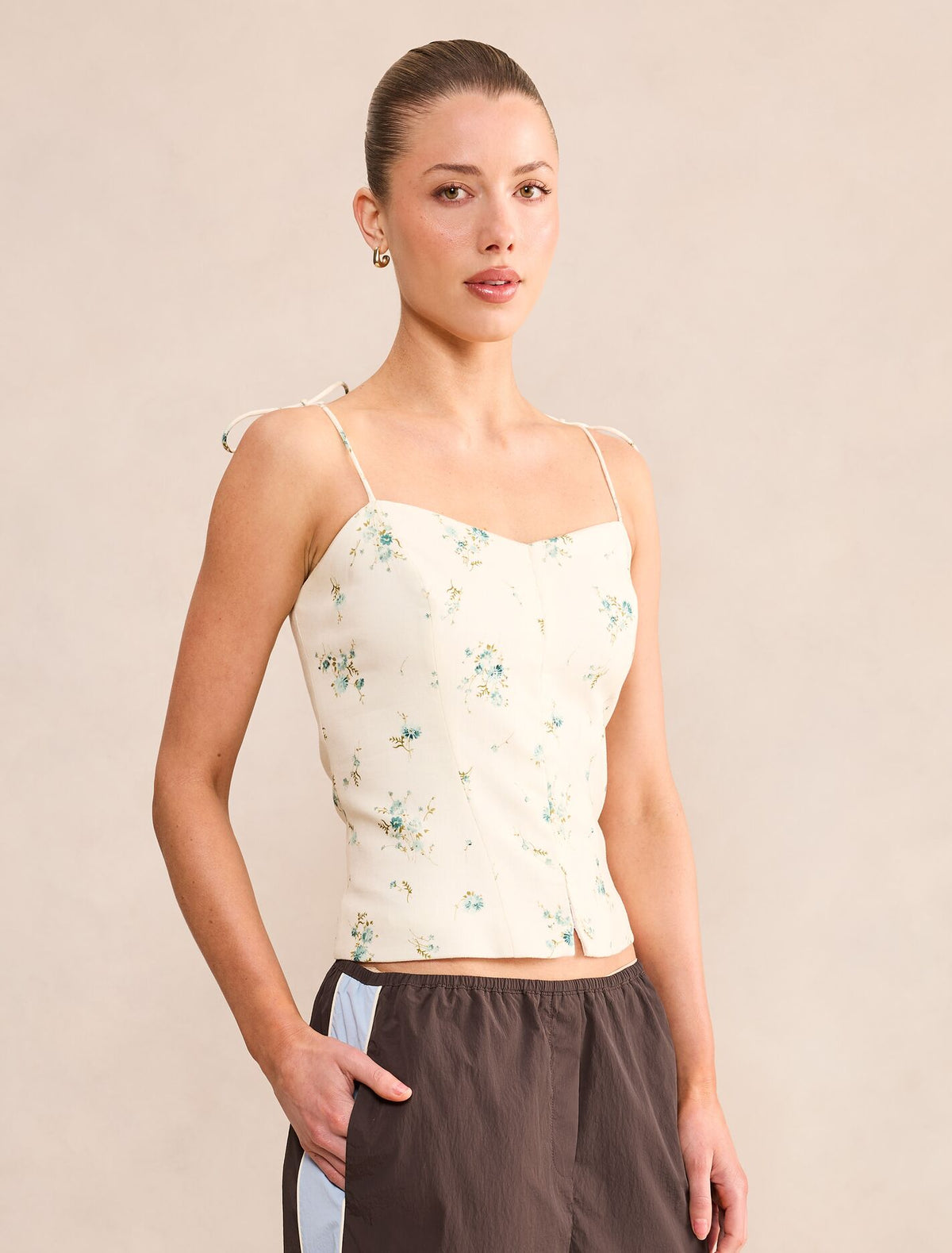 Effie Linen Corset Top Forever New