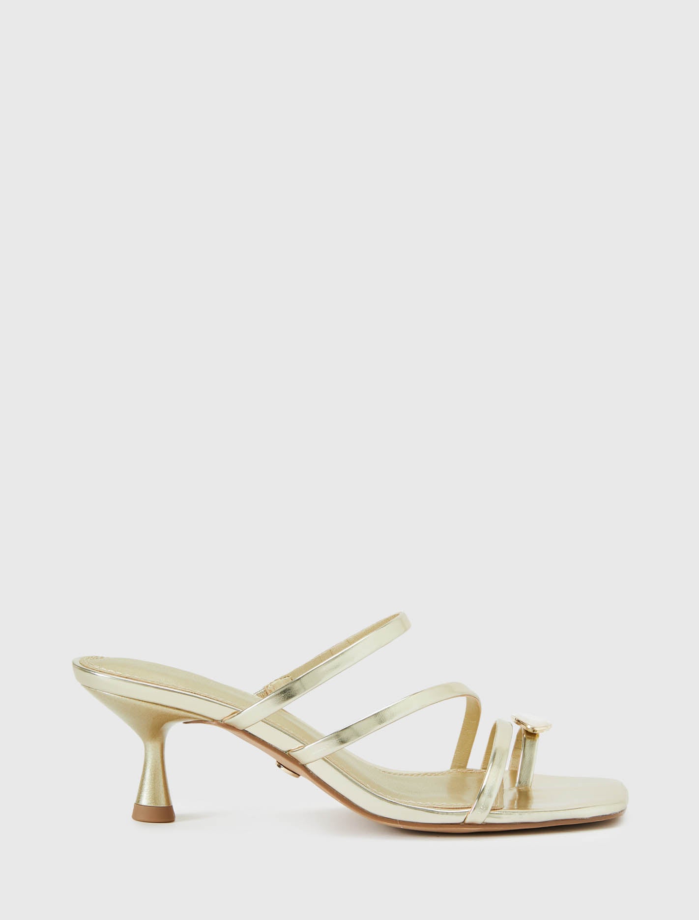 Tracy Stone Trim Toe Post Heel Gold Forever New