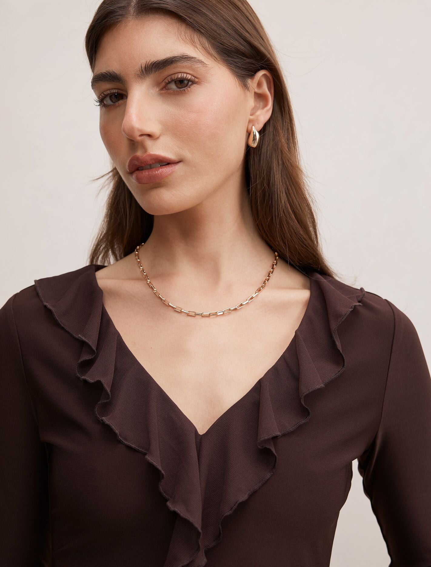 Orla Ruffle 3/4 Sleeve Top Forever New