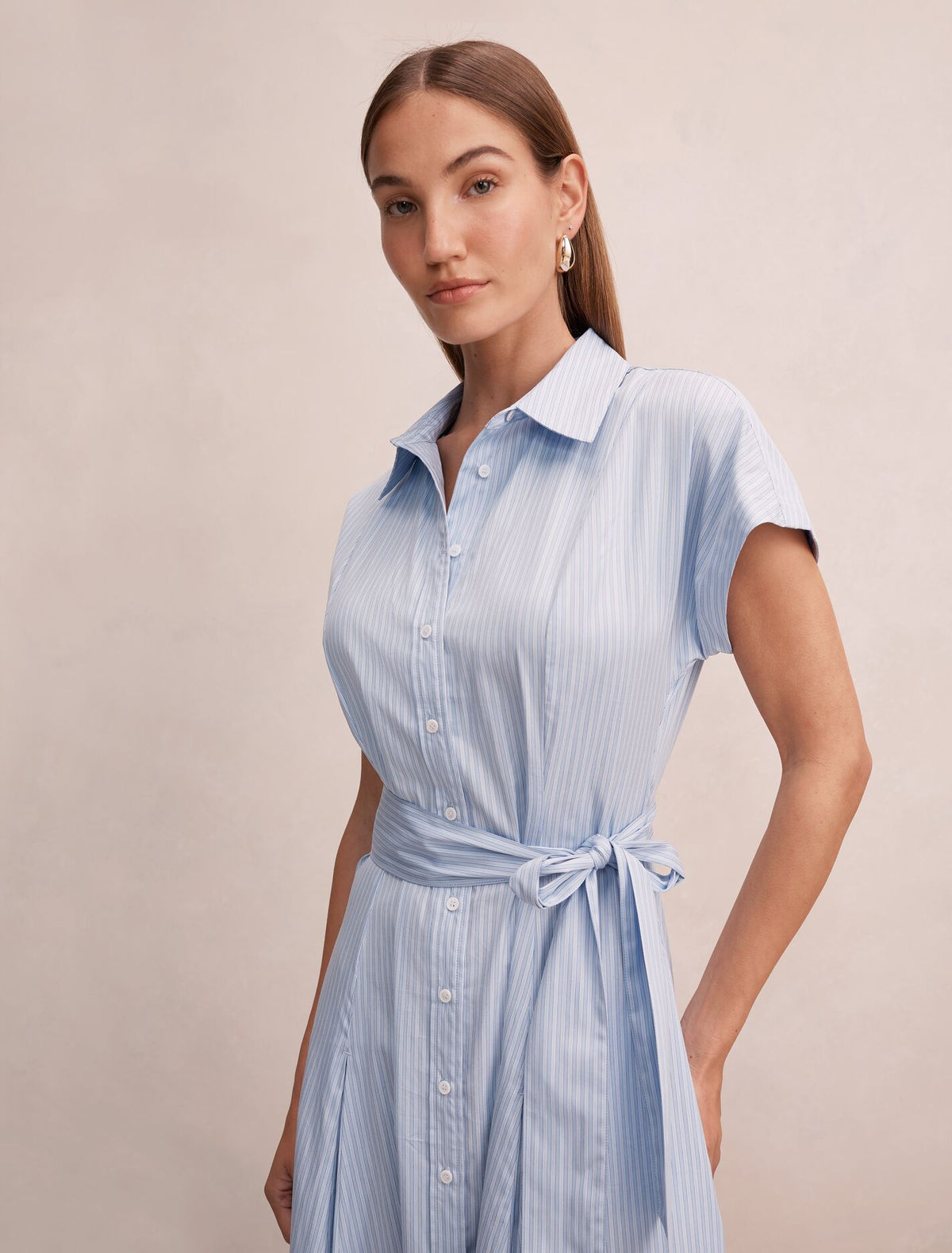 Mina Stripe Shirt Midi Dress Forever New
