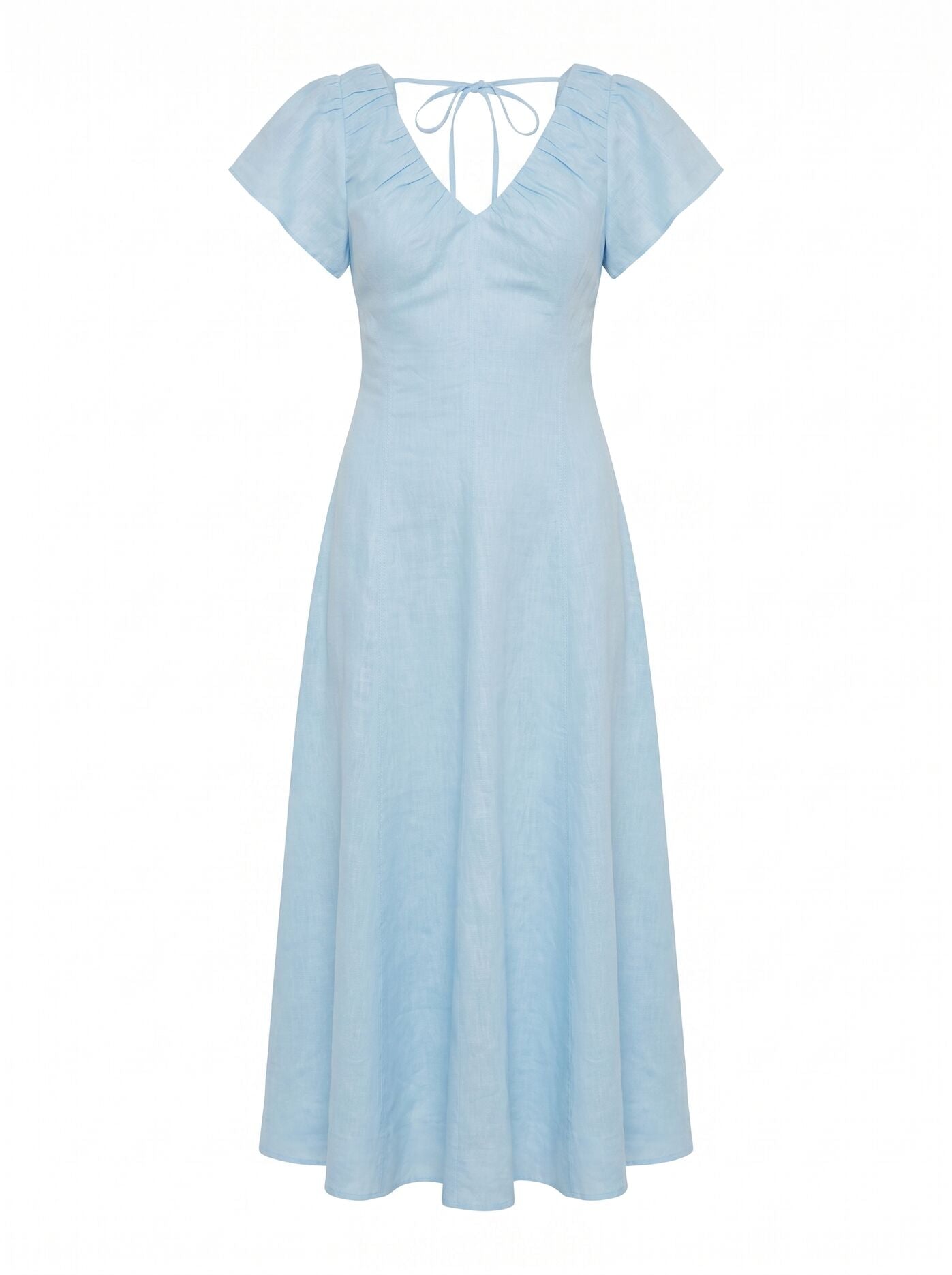 Rue Puff Sleeve Gathered Midi Dress Forever New