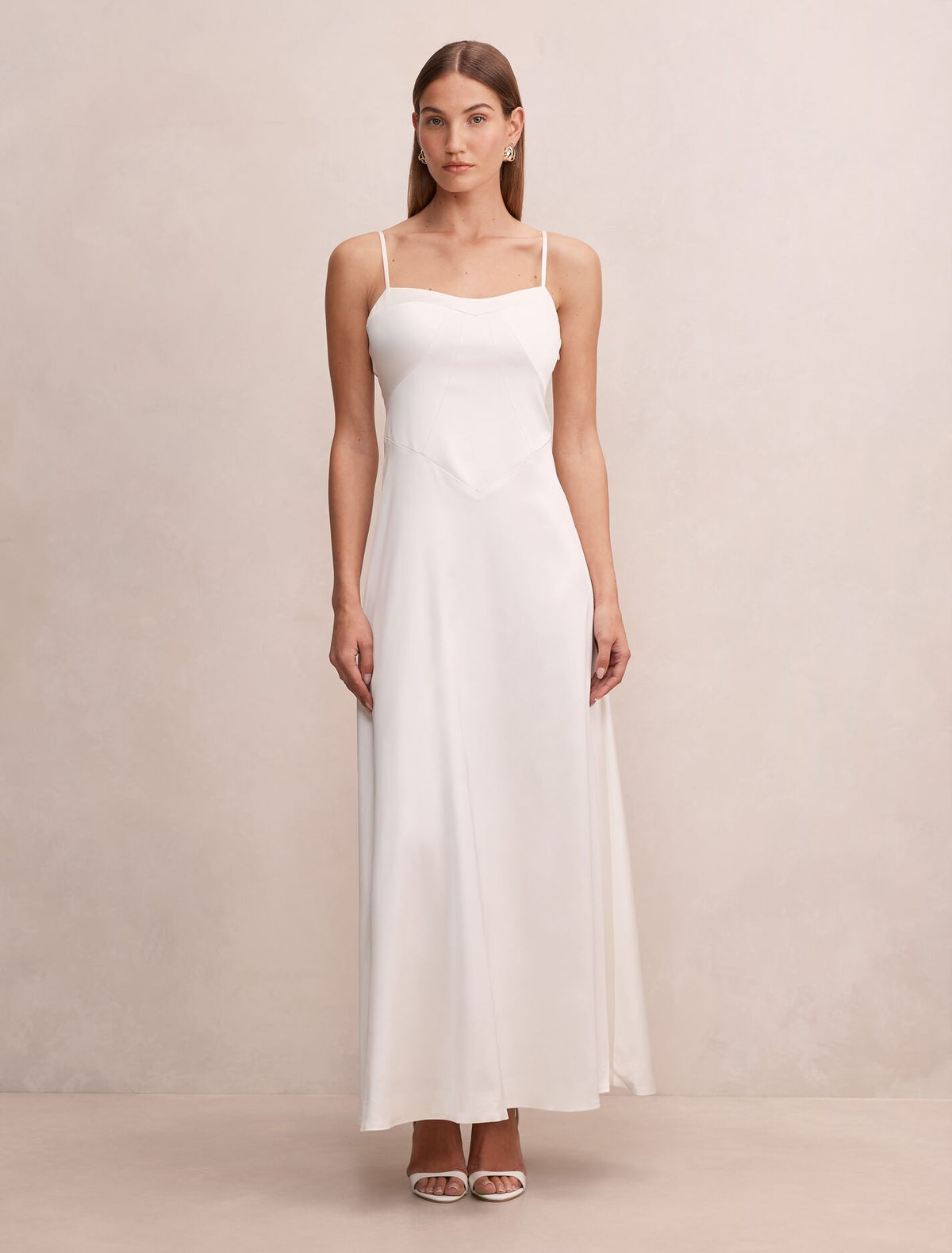 Hattie Corset Panelled Maxi Dress Bridal White Forever New