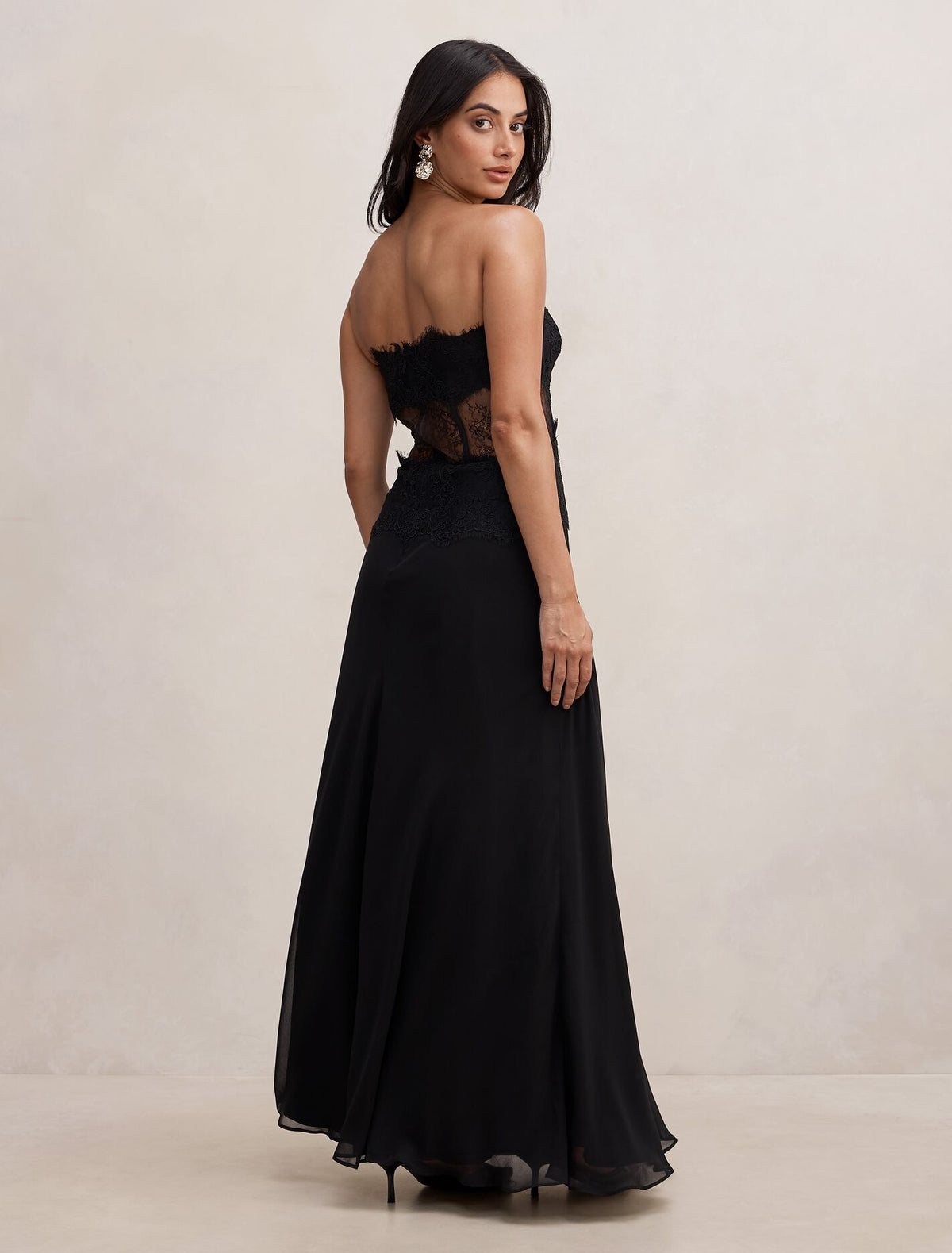 Amity Lace Corset Sheer Maxi Dress Forever New