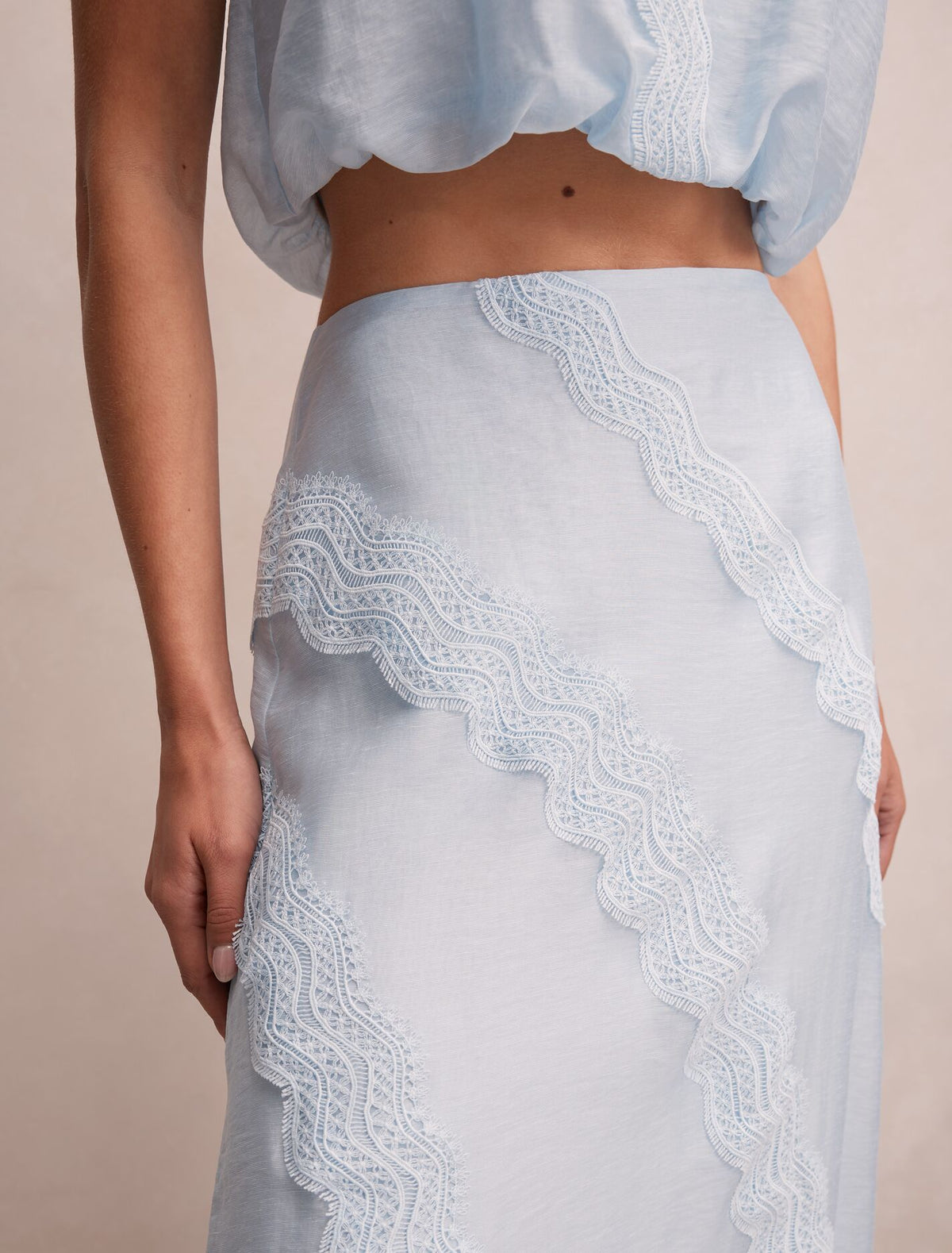 Maeve Lace Detail Skirt Forever New