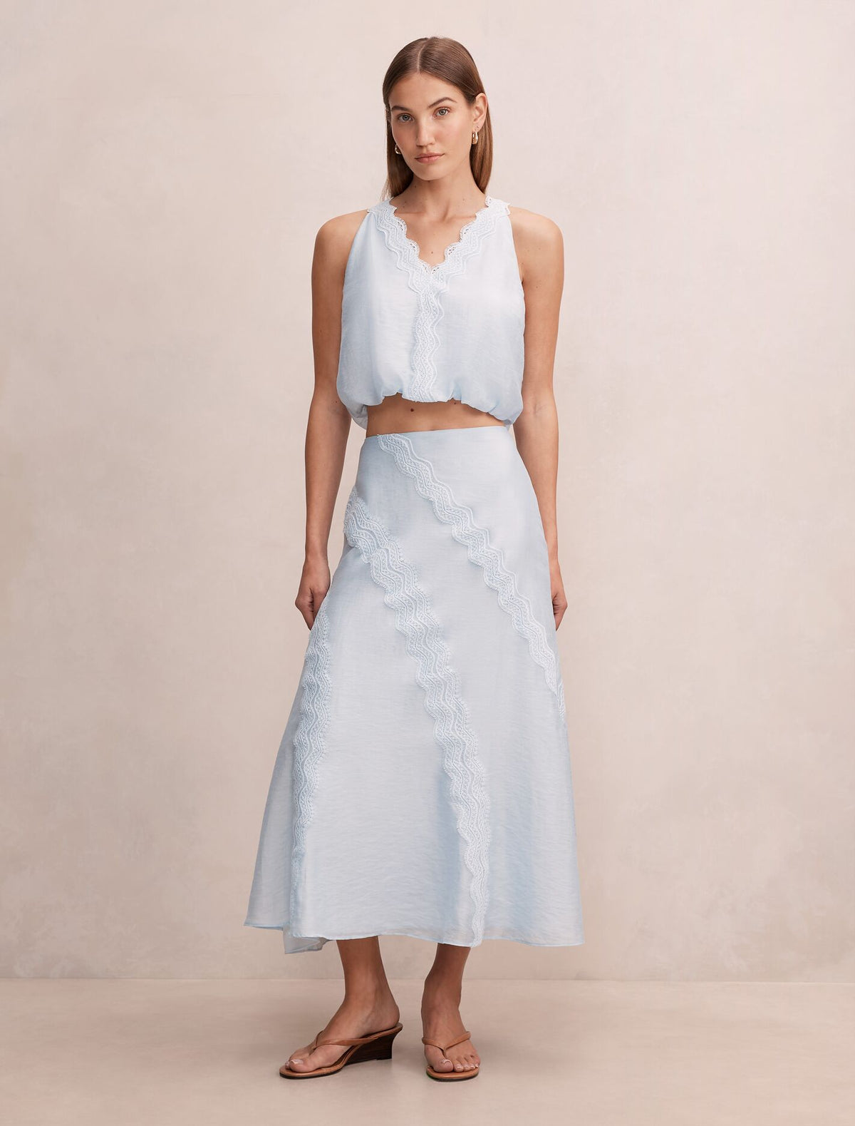 Maeve Lace Detail Skirt Forever New