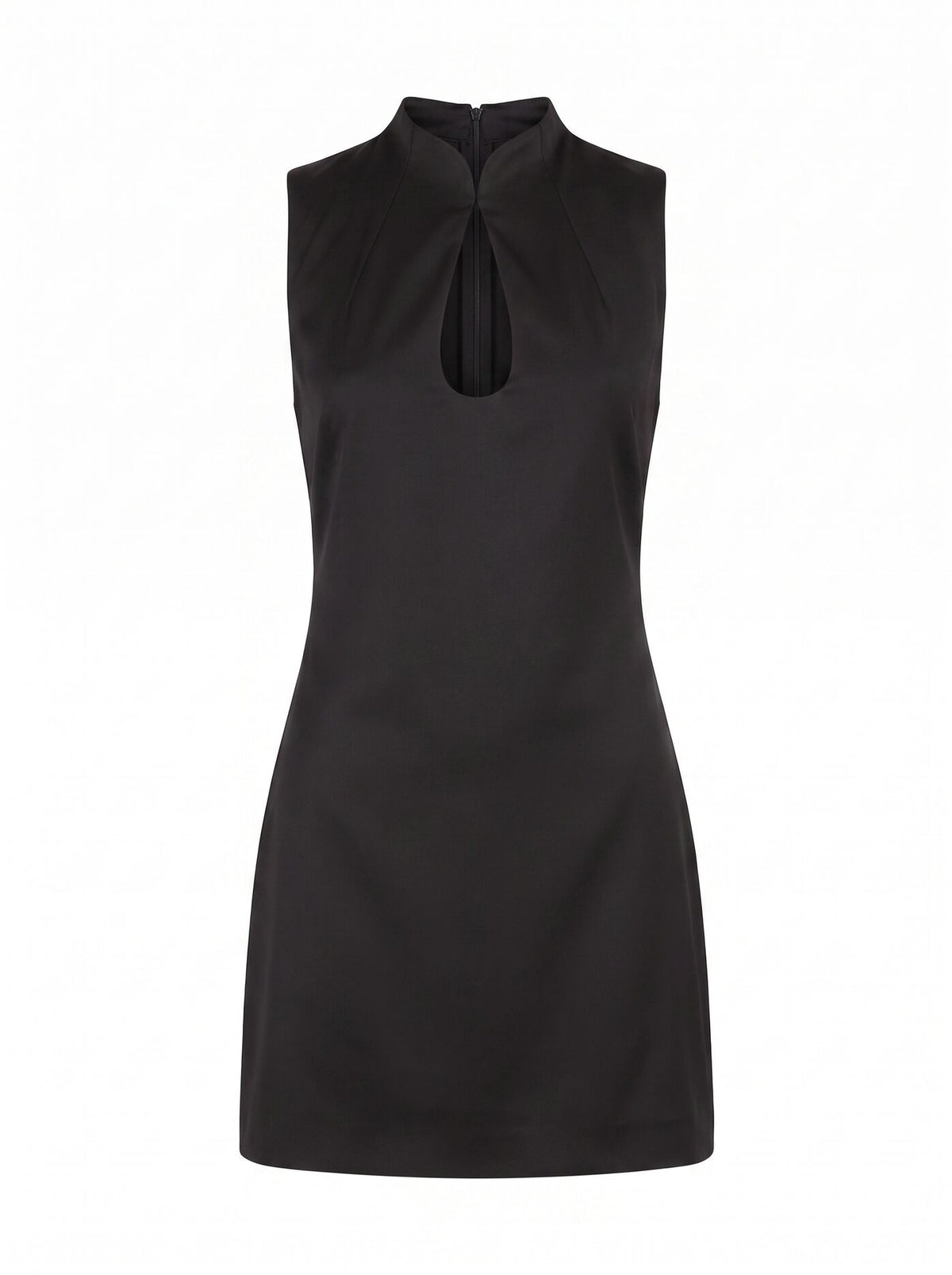 Jade Keyhole Satin Mini Dress