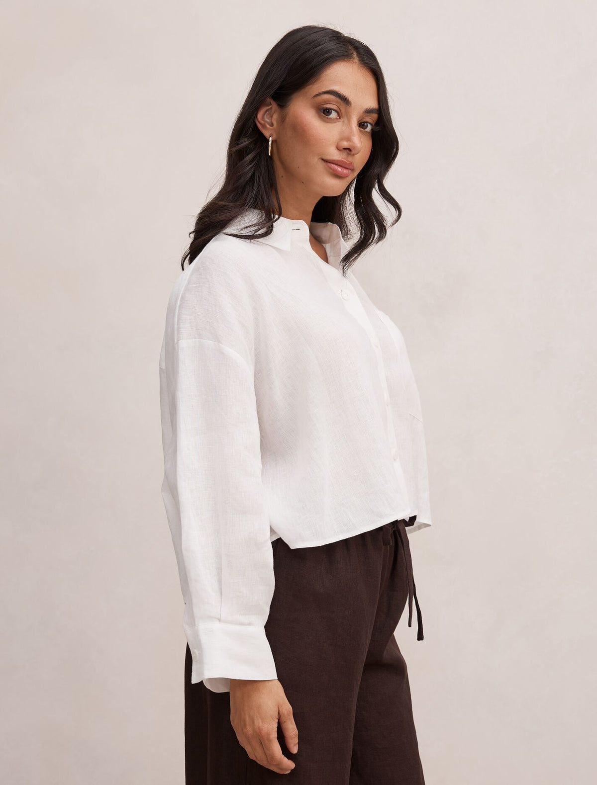 Bowie Cropped Shirt Forever New