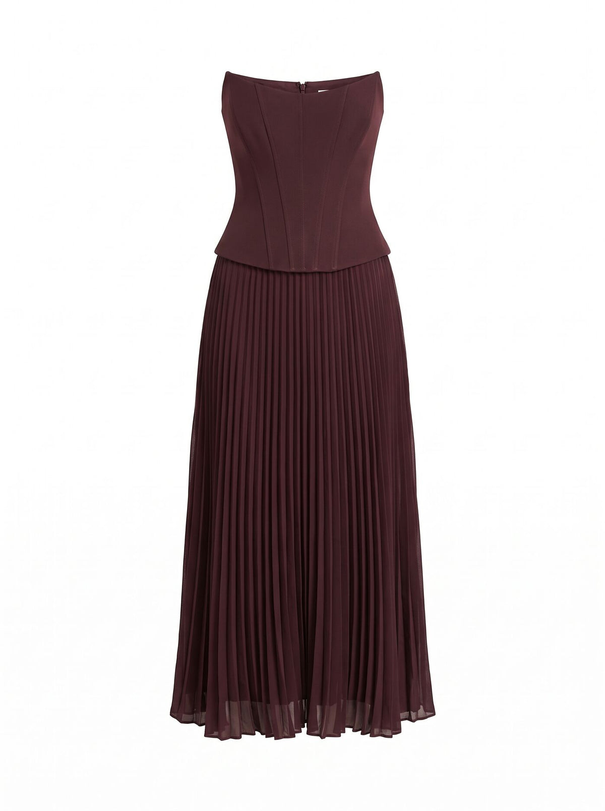 August Pleated Corset Midi Dress Forever New