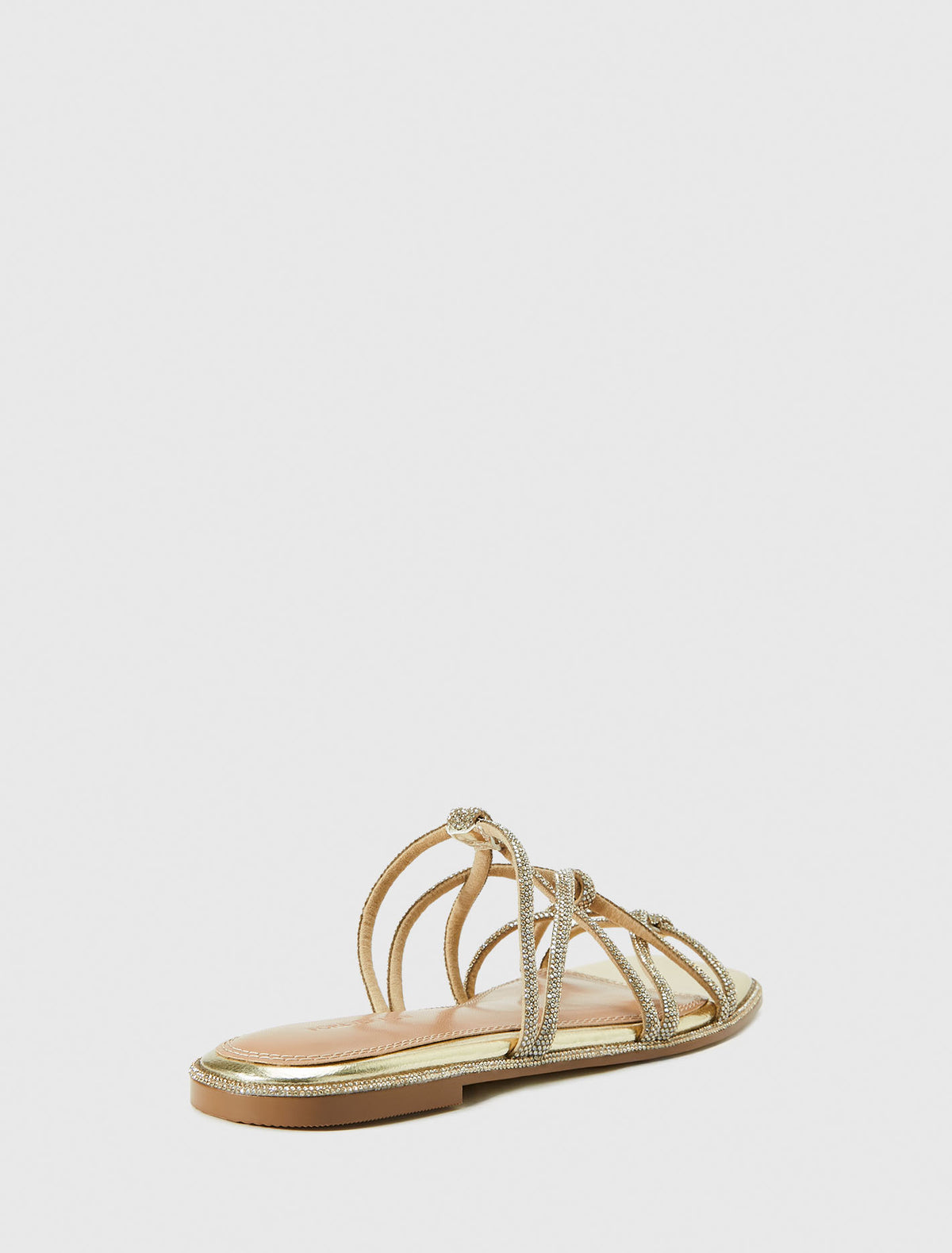 Talia Twisted Vamp Embellished Flat Sandal Forever New