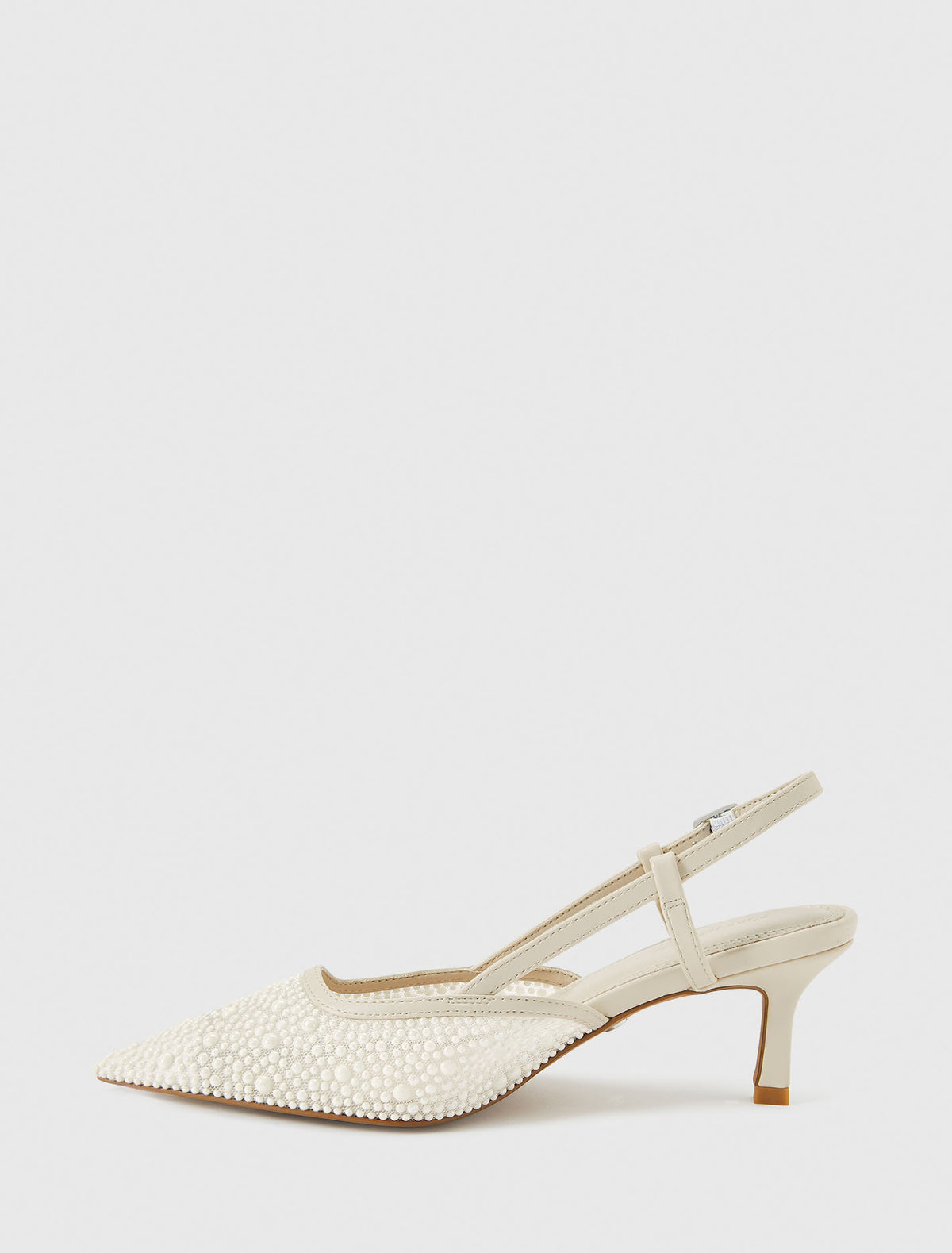Kaia Pearl Trim Slingback Heel Forever New