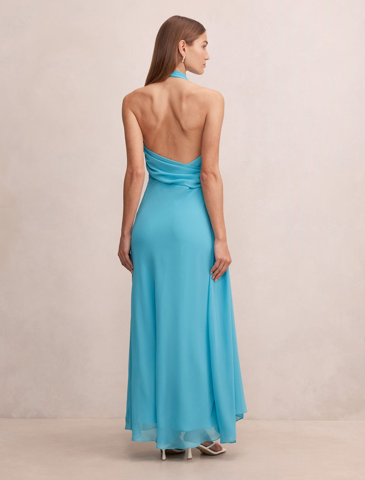 Rory Halter Drape Maxi Dress