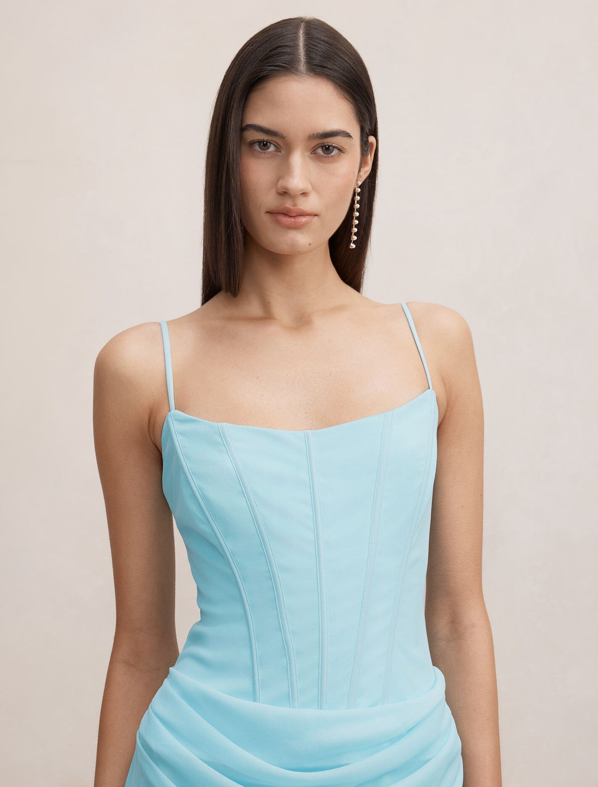 Maeve Corset Mesh Maxi Dress Forever New