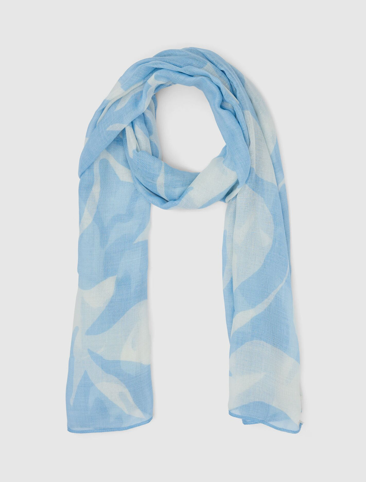 Lila Lightweight Floral Scarf 0 Blue Mason Abstract Forever New
