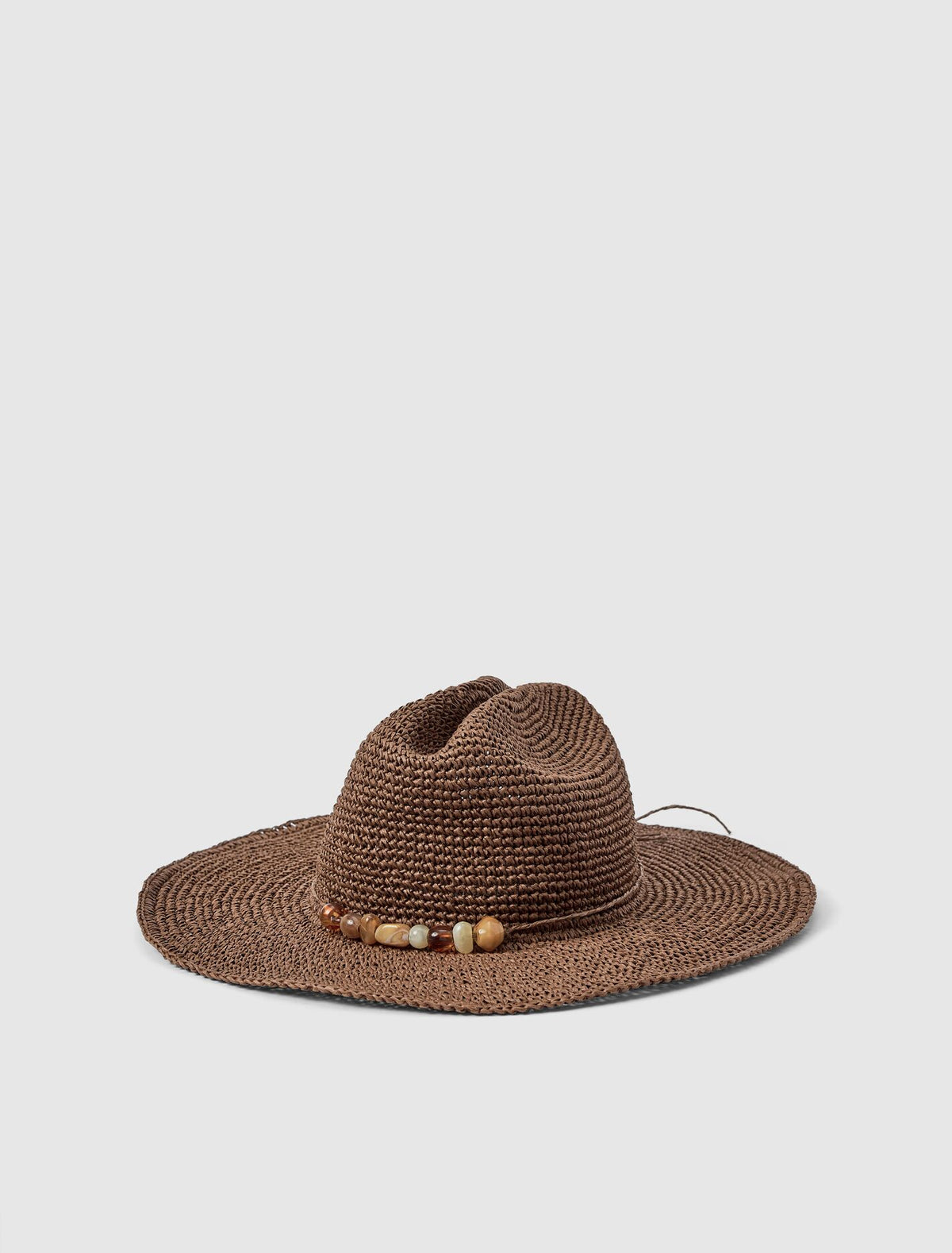 Bailey Bead Trim Hat 0 Chocolate Forever New