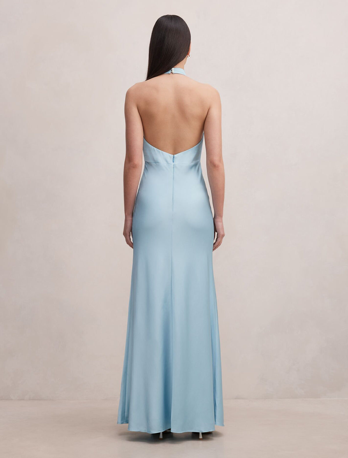 Becca Cowl Halter Satin Dress Forever New