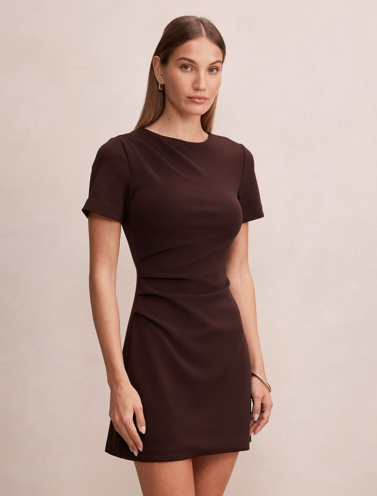 Jenny Tucked Mini Dress Forever New