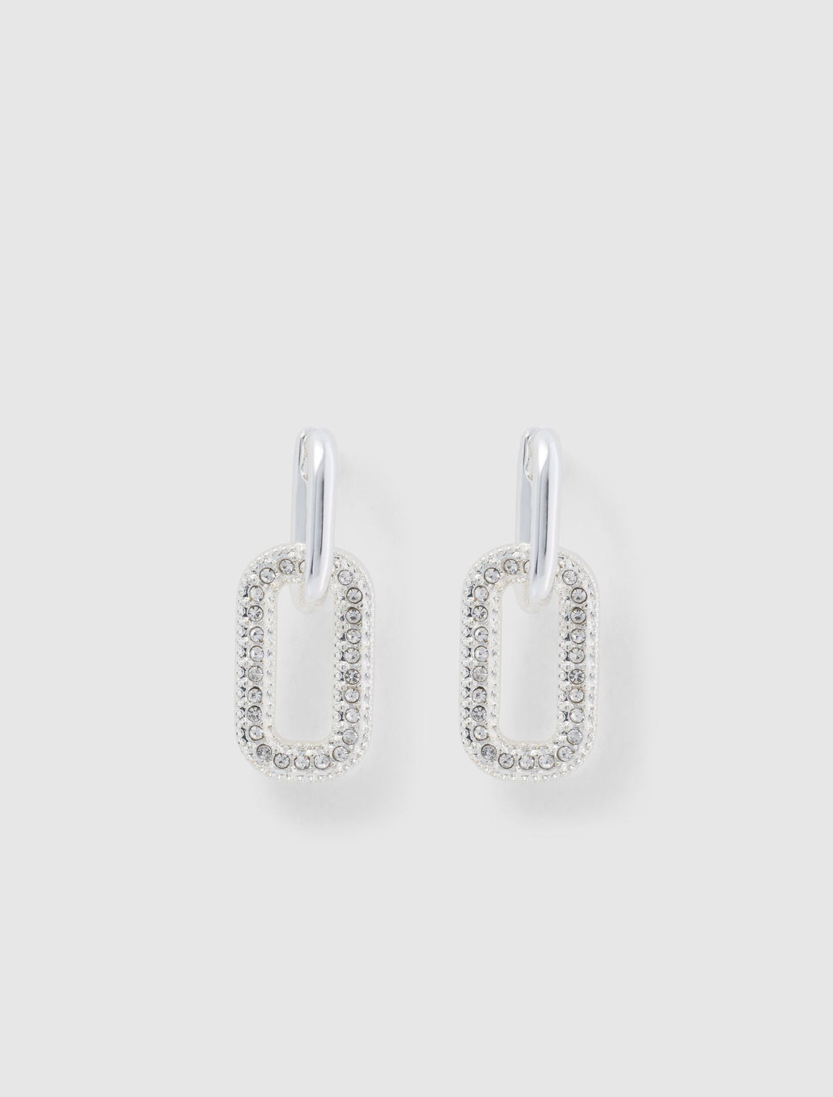 Sunny Small Link Earrings 0 Silver Crystal Forever New