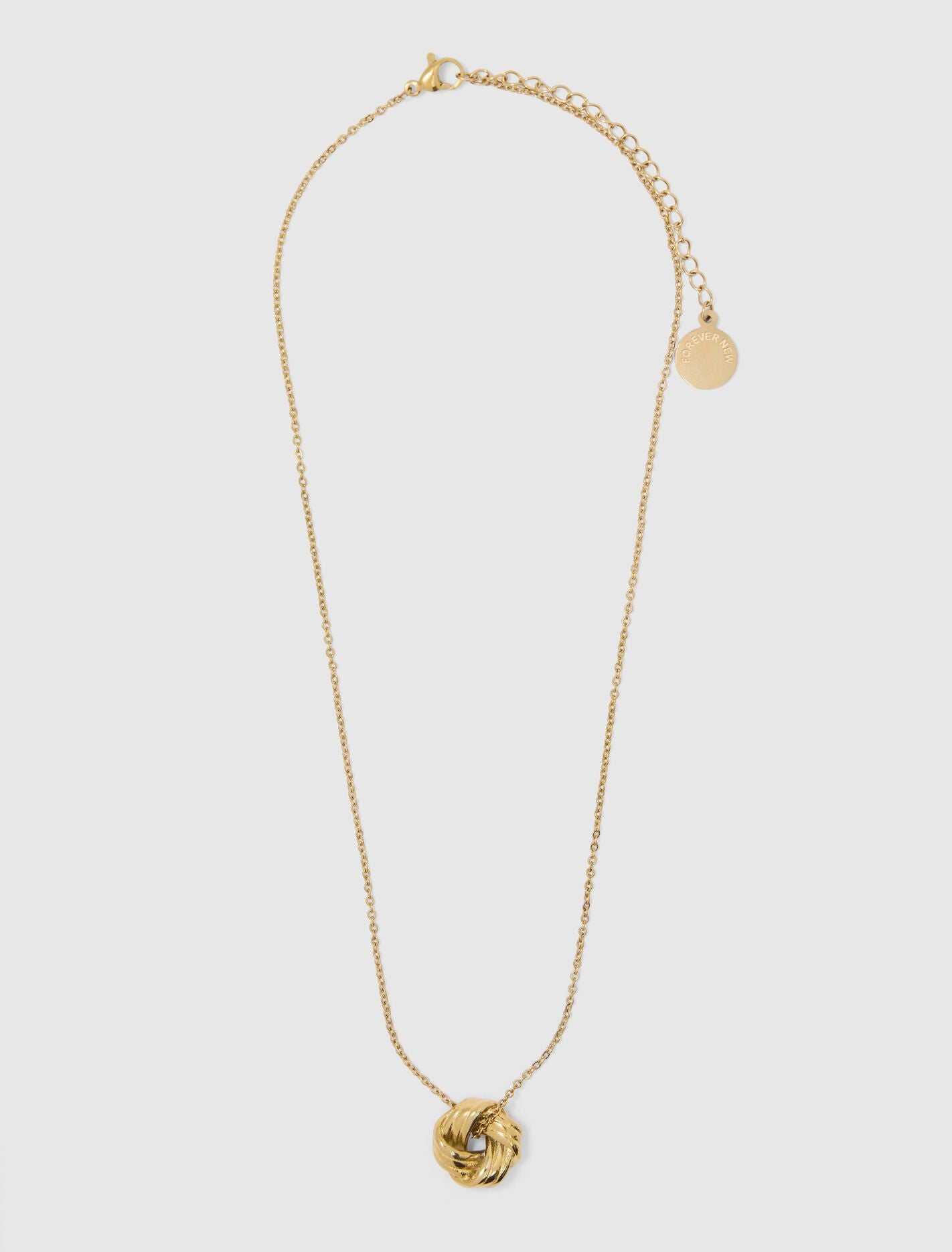 Tulsa Waterproof Twist Pendant Necklace 0 Gold Plated Forever New