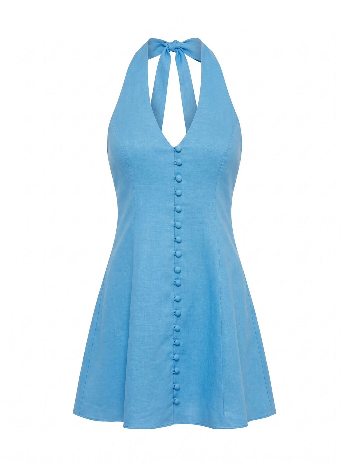 Ina Button Front Halter Mini Dress Forever New