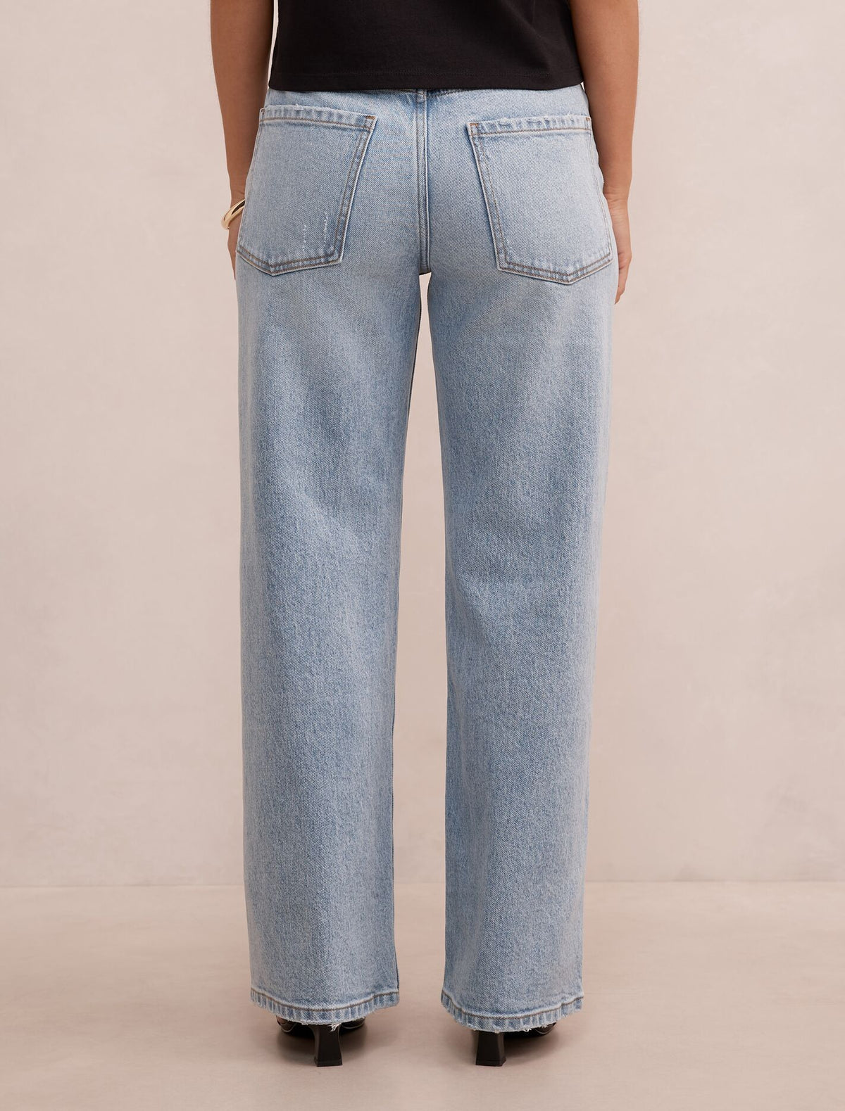 Nicki Petite Mid-Rise Straight Jeans