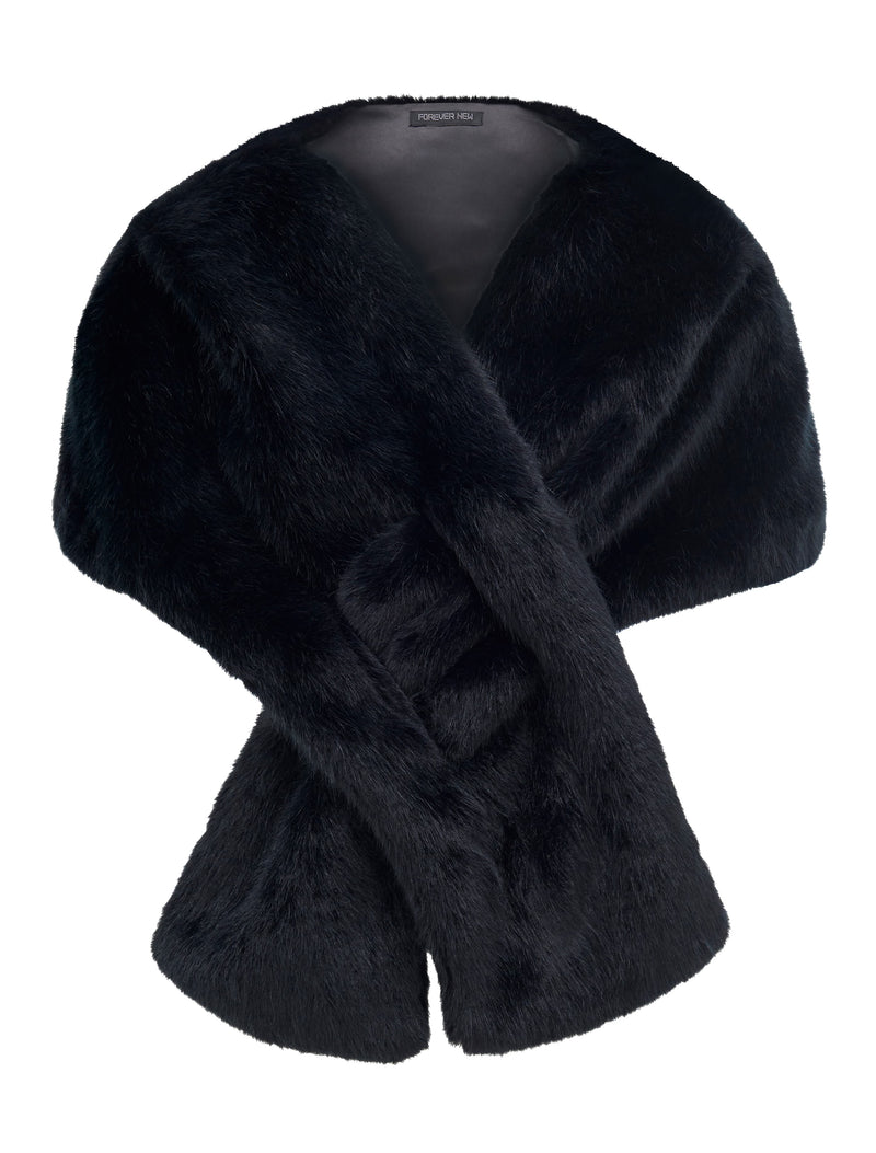 Sophia Faux Fur Wrap Forever New