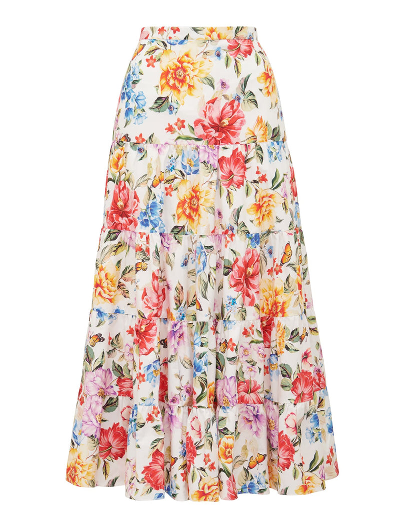 Tilly Tiered Midi Skirt Forever New