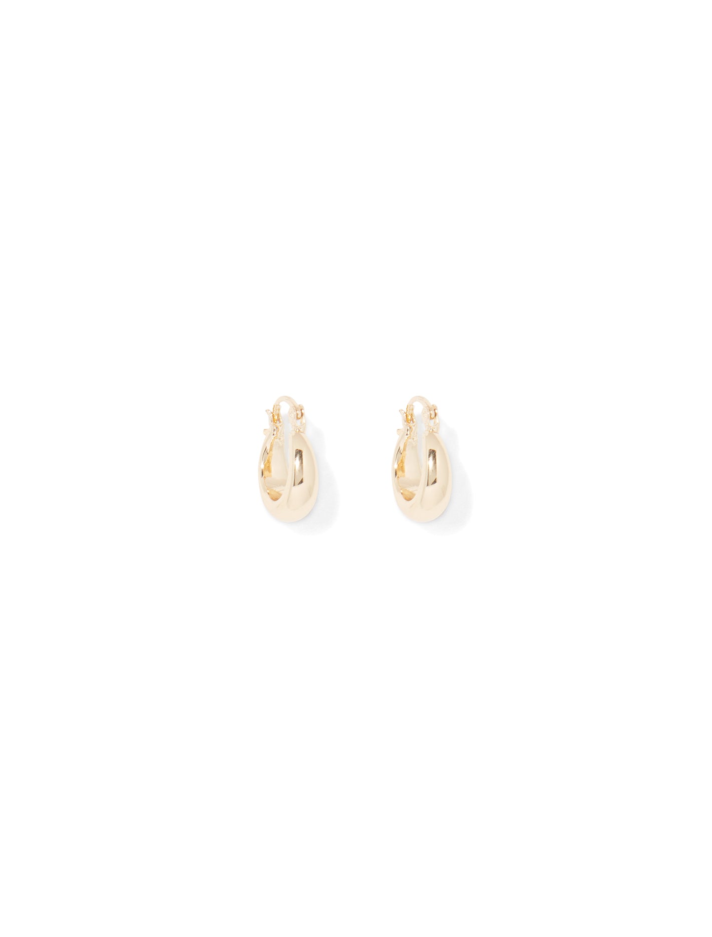 Dionne Hinge Gold Plated 10mm Hoop Earrings 0 Gold Forever New