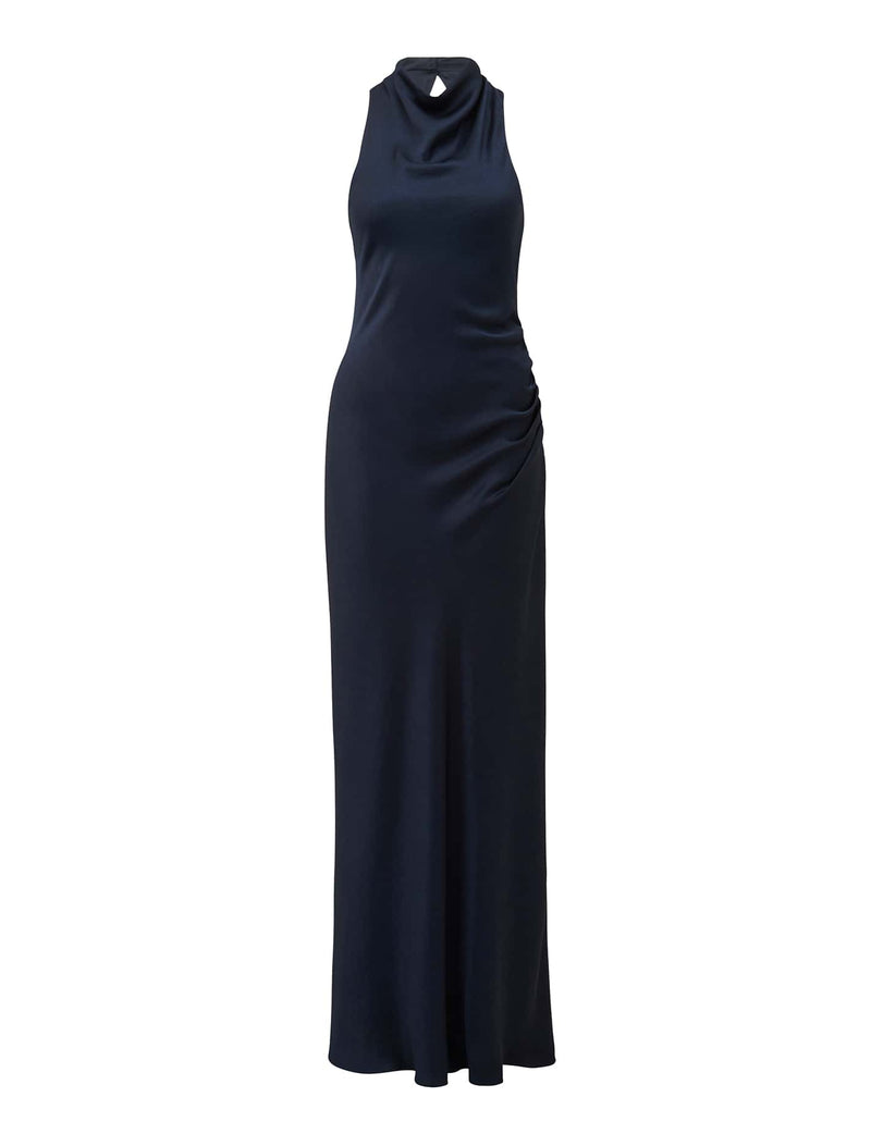 Michelle Open Back Satin Maxi Dress Forever New