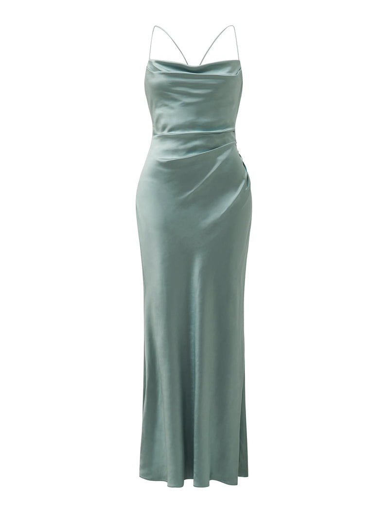 Ruby Tie Back Satin Maxi Dress Forever New