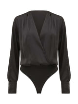 Ursula Satin Cross Over Bodysuit Forever New