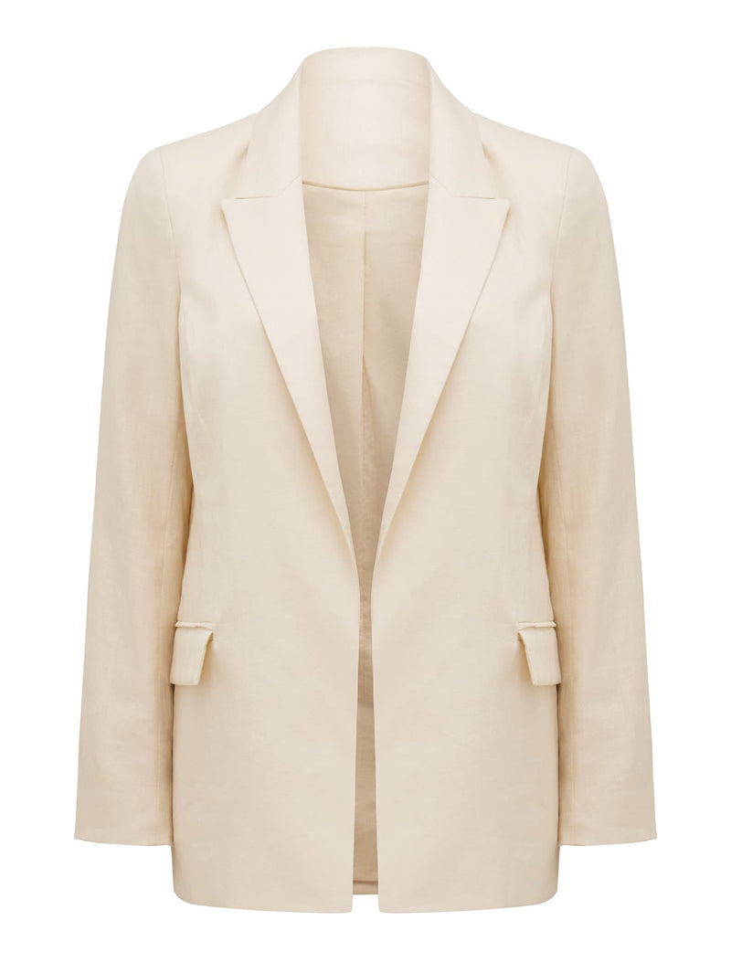 Lacey Linen Blazer Forever New