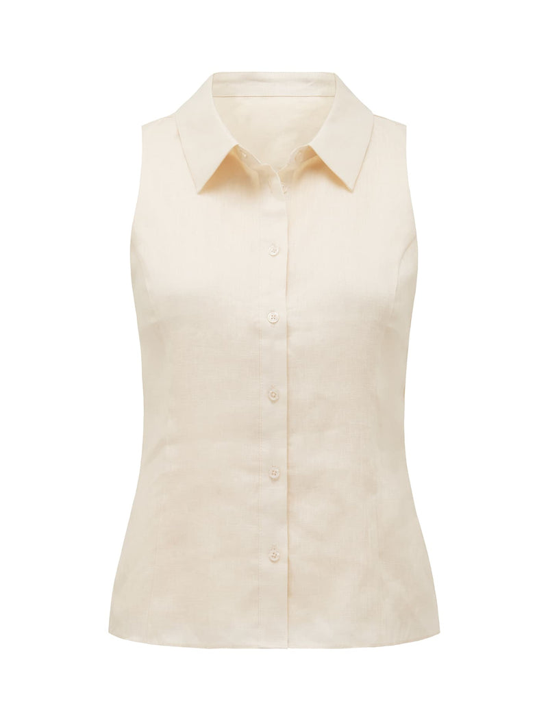 Kathleen Linen Sleeveless Shirt Forever New