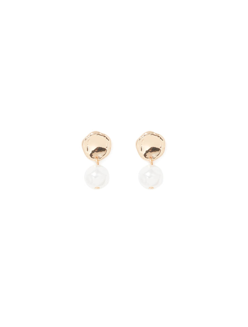 Yolanda Organic Pearl Drop Earrings Forever New