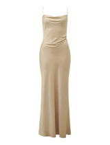 Mia Boat Neck Satin Maxi Dress Forever New