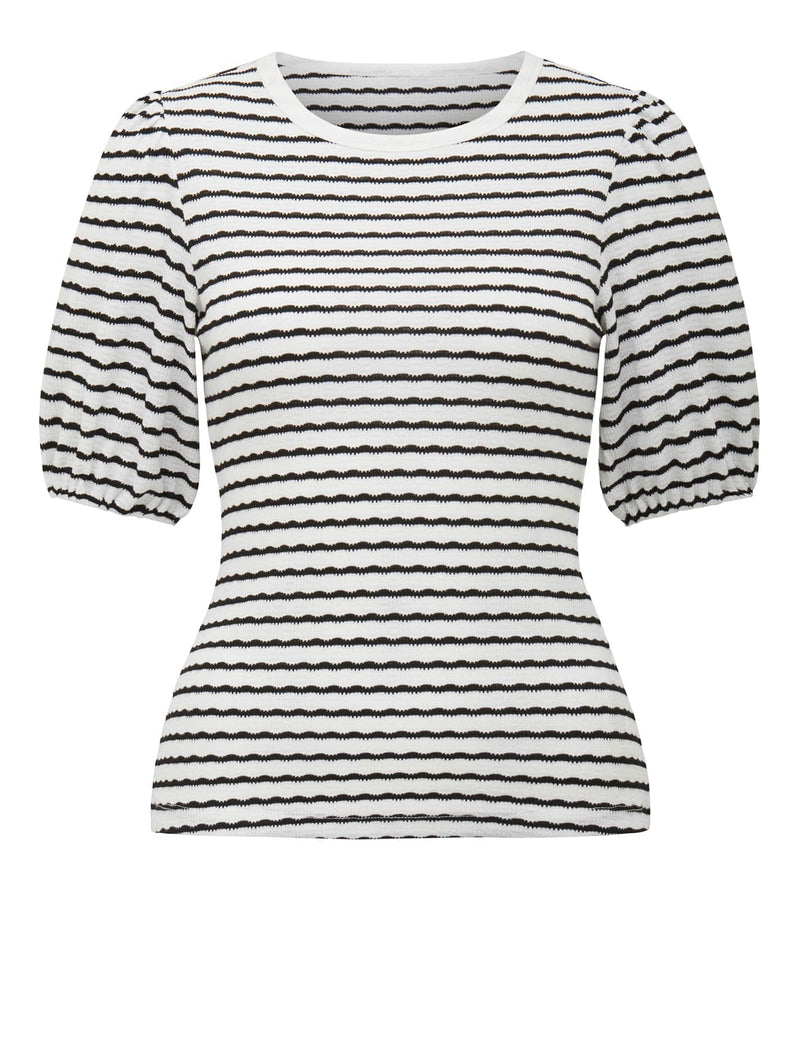 Zabrina Striped Crew Neck Top Forever New