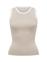 Aspen Tipping Detail Knit Tank Top Forever New