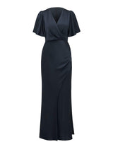 Chelsea Flutter Sleeve Satin Maxi Dress Forever New