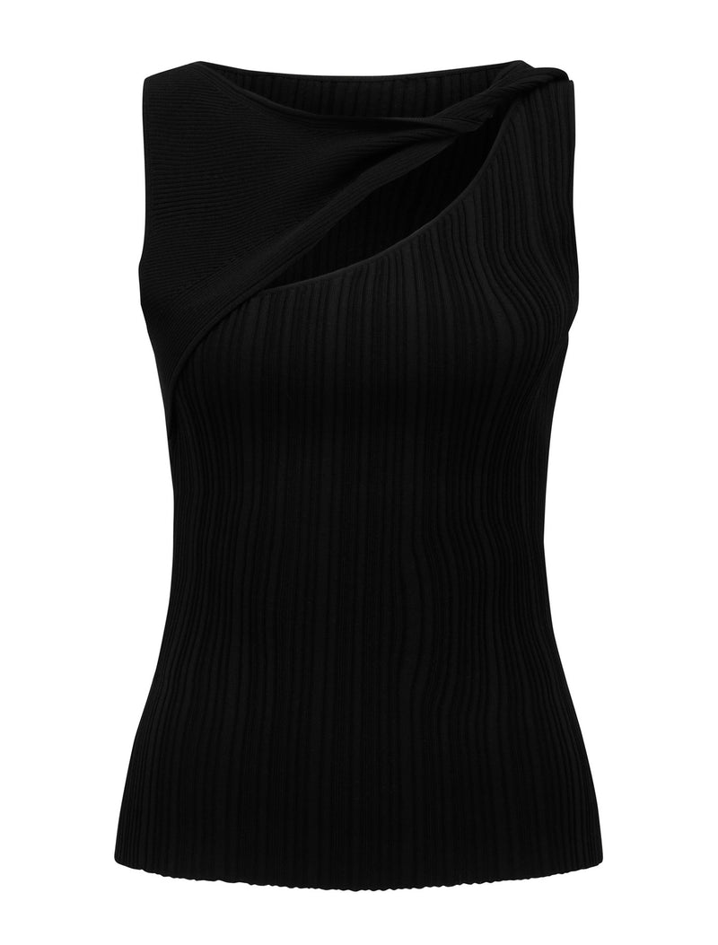 Alannah Ribbed Twist Tank Top Forever New