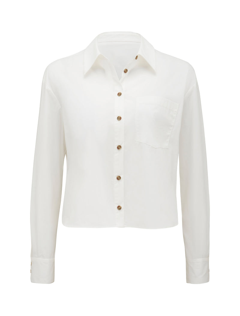 Chloe Cropped Shirt Forever New