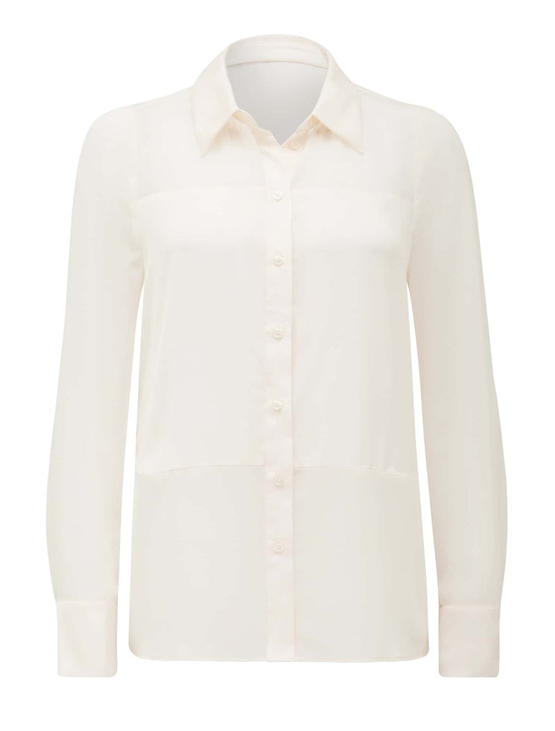 Scout Sheer Panelled Shirt Forever New