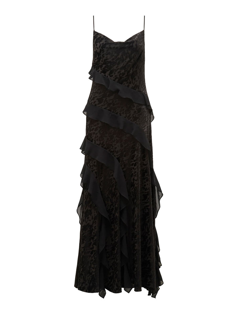 Piper Velvet Ruffle Maxi Dress Forever New