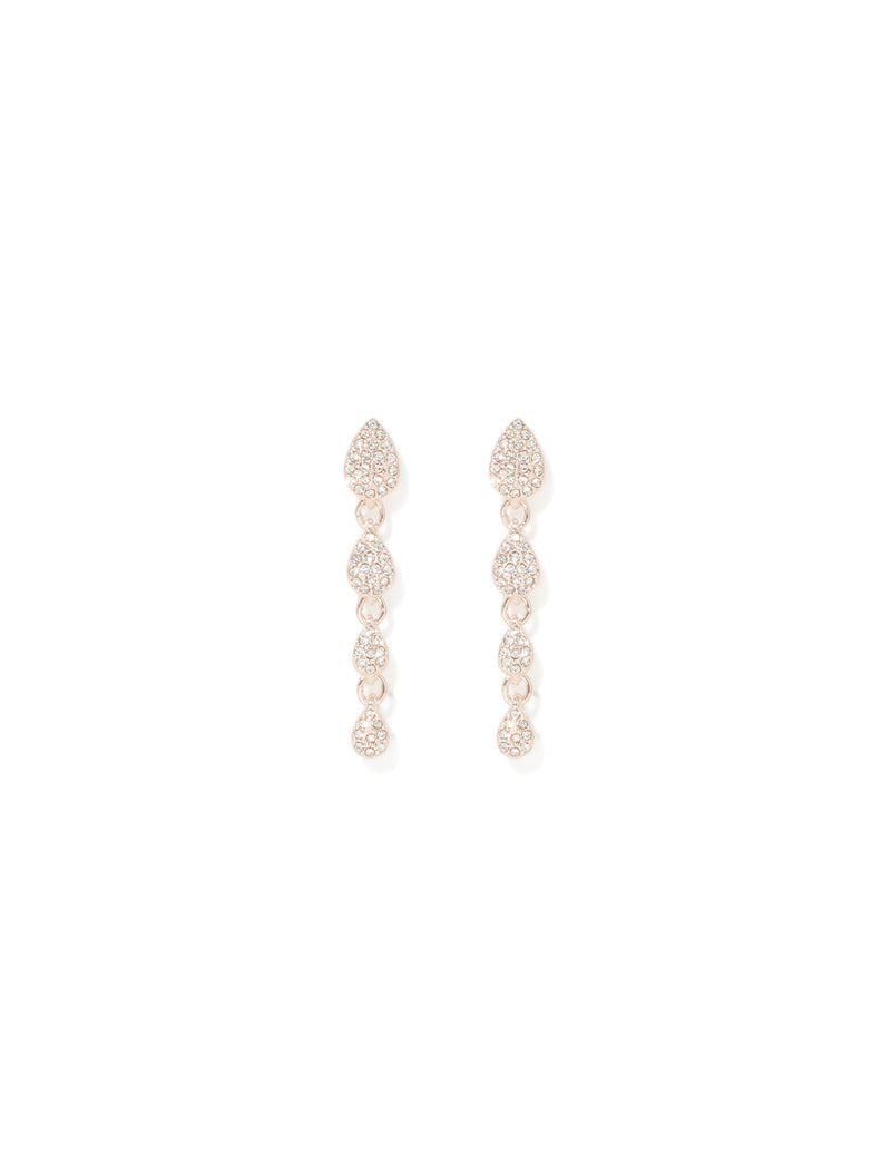 Perrie Pave Drop Earrings Forever New