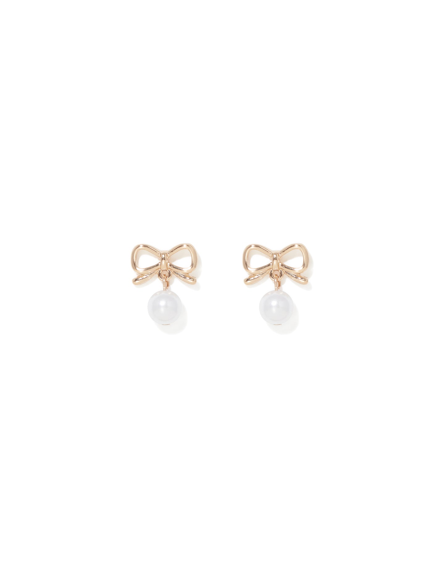 Bailey Bow & Pearl Earrings 0 Gold Pearl Forever New